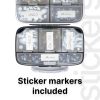 Travel Pill Organizer Airtight Medicine Case for Traveling Portable Pharmacy Box with Labels Vitamin Container 8 Compartment Supplement Medication Hol