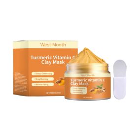 Month Turmeric Vitamin C Mud Mask Refreshing Moisturizing Improving Dullness Cleansing Oil Control Reducing Acne (Option: Default)