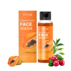 Hoygi Papaya Face Wash, Gentle Cleanser Not Tight Moisturizing Hydrating Moisturizing Skin Tender Skin Care Face Wash (Option: 100ml-129.5g-1.61*1.61*5.11inch)