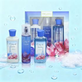 Christmas Gift Set 3-Piece Set, 10 Fl.oz Body Care Fragrance Set, Featuring Floral, Candy, And Sweet Pea Scents. Includes Scented Shower Gel, Bod (Option: City of Love)