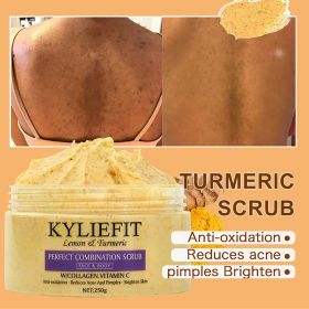 Organic Turmeric Skin Care Kit, Brighten, Remove Darkness, Lighten, Hydration, Exfoliate, Even Skin Tone, for Private Label (Color: Scrub)