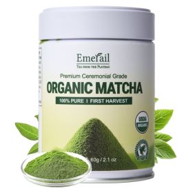 Matcha--Ceremonial Grade Organic Matcha Green Tea Powder,Premium First Harvest Unsweetened,1 0 0 Pure Matcha ForLattes,Smoothies,and Baking 60g 2 (Option: 1 piece)